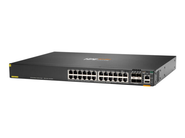 HPE Aruba Networking Switch CX 6200F 24G PoE Class 4 4SFP+ 370 W