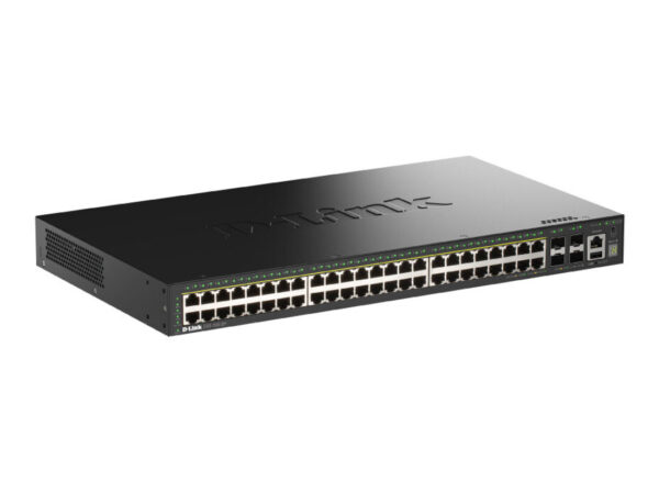 D-Link DGS-1530-52P/E switch di rete Gestito L2 Gigabit Ethernet (10/100/1000) Supporto Power over Ethernet (PoE) Nero