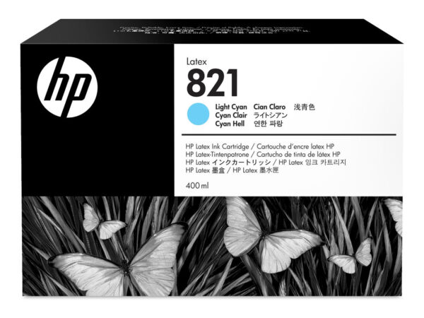 HP Cartuccia di inchiostro Latex ciano chiaro 821 da 400 ml