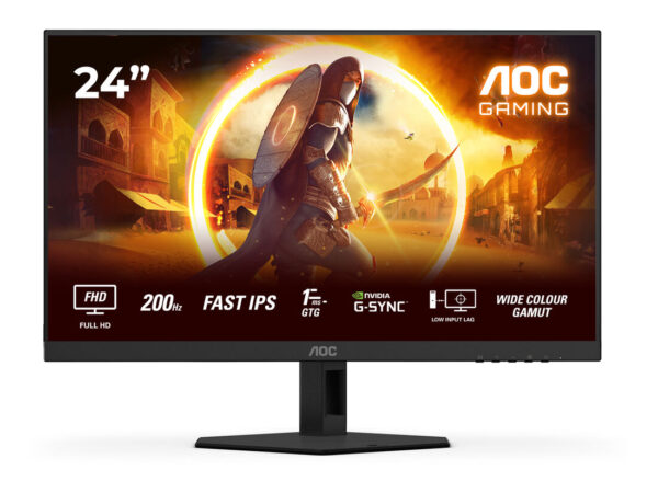 AOC G4 24G4HRE Monitor PC 60,5 cm (23.8") 1920 x 1080 Pixel Full HD LED Nero, Rosso