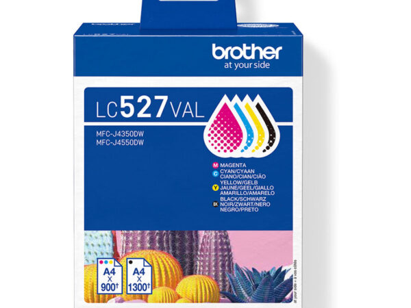 Brother LC527VAL cartuccia d'inchiostro 4 pz Originale Nero, Ciano, Magenta, Giallo