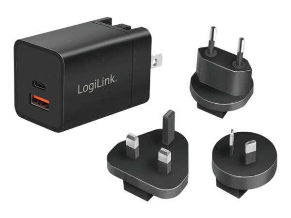 LogiLink PA0301 Caricabatterie per dispositivi mobili Universale Nero AC Ricarica rapida Interno