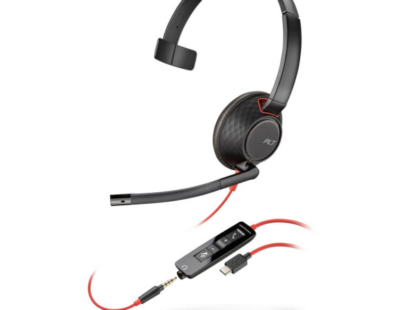 Poly Cuffie Blackwire C5210 con connettore USB-C + cavo inline