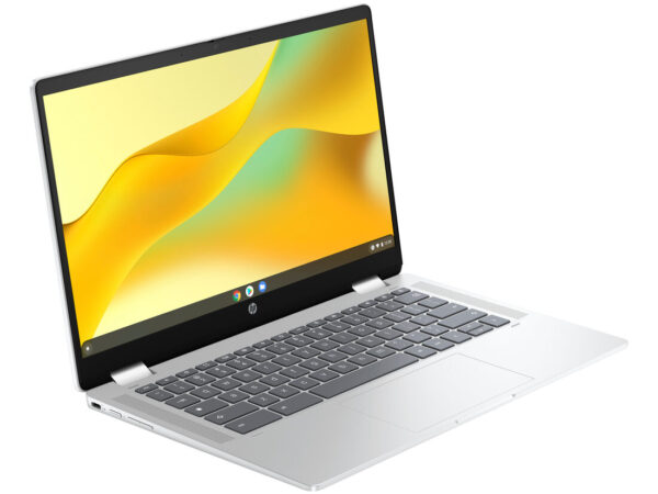 HP Chromebook x360 14b-cd0001nl Intel N N100 35,6 cm (14") Touch screen HD 4 GB LPDDR5-SDRAM 128 GB eMMC Wi-Fi 6 (802.11ax) ChromeOS Argento