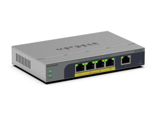 NETGEAR GS105EP Non gestito Gigabit Ethernet (10/100/1000) Supporto Power over Ethernet (PoE) Grigio