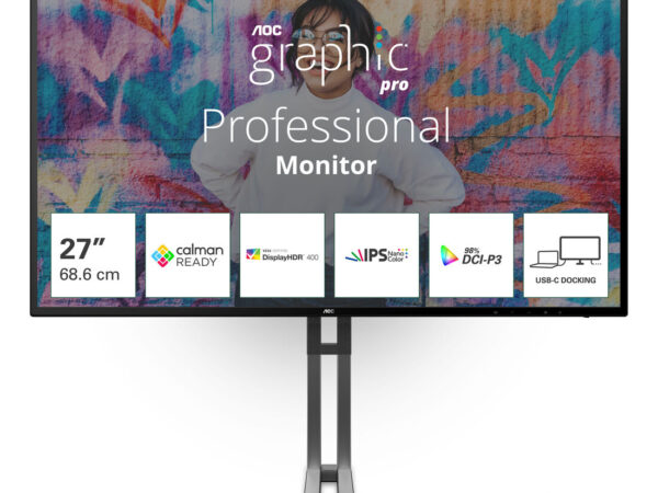 AOC U27U3CV Monitor PC 68,6 cm (27") 3840 x 2160 Pixel 4K Ultra HD LCD Nero