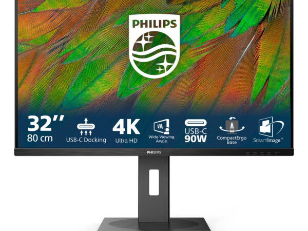Philips 3000 series 32B1U3900/00 Monitor PC 80 cm (31.5") 3840 x 2160 Pixel 4K Ultra HD LCD Nero