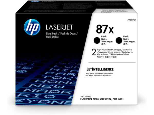 HP Confezione da 2 cartucce toner nero originale ad alta capacità LaserJet 87X