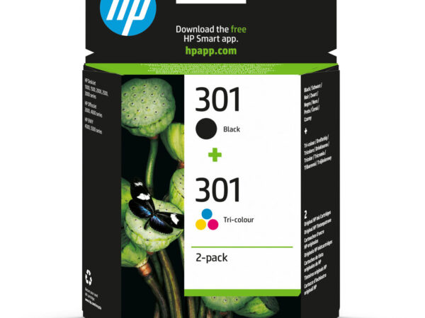 HP Confezione da 2 cartucce originali di inchiostro nero/tricromia 301