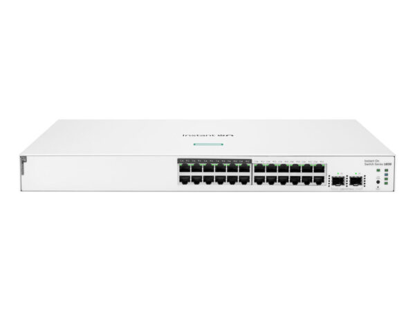 HPE Aruba Networking Switch Networking Instant On 1830 24 porte Gigabit CL4 PoE 2 porte SFP 195 W