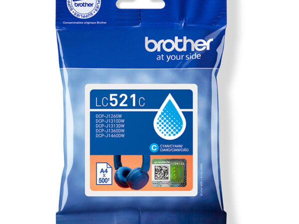 Brother LC521C cartuccia d'inchiostro 1 pz Originale Ciano