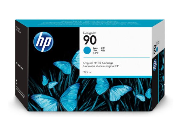 HP Cartouche d'encre cyan 90 225-ml cartuccia d'inchiostro 1 pz Originale Resa standard Ciano