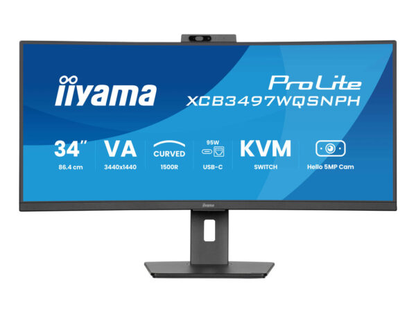 iiyama ProLite XCB3497WQSNPH-B1 Monitor PC 86,4 cm (34") 3440 x 1440 Pixel UltraWide Quad HD LED Nero