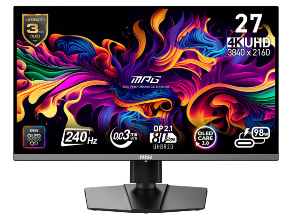 MSI MPG 272URX QD-OLED Monitor PC 67,3 cm (26.5") 3840 x 2160 Pixel 4K Ultra HD Nero