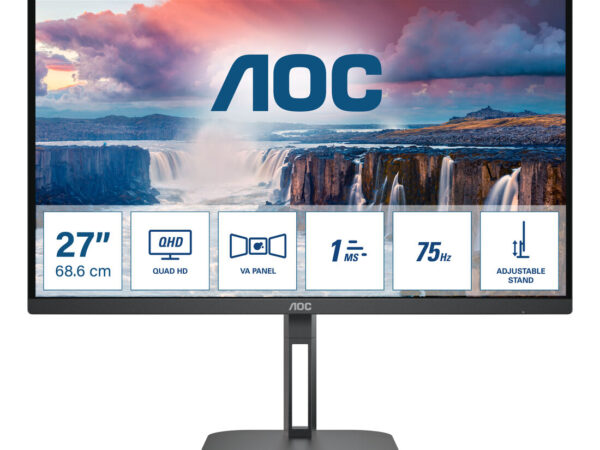 AOC V5 Q27V5N/BK Monitor PC 68,6 cm (27") 2560 x 1440 Pixel Quad HD LED Nero
