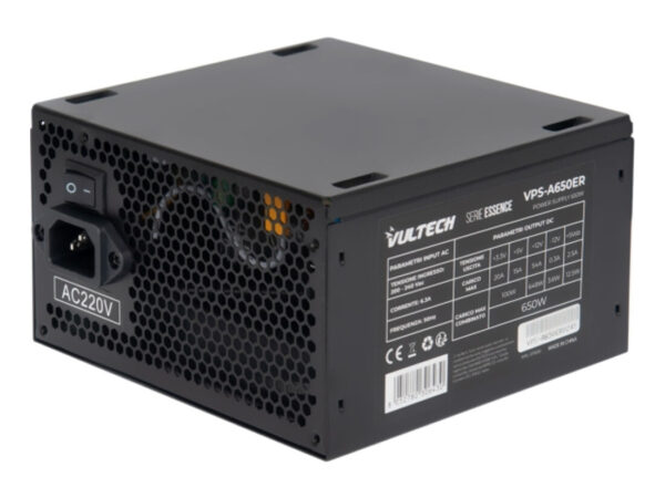 Vultech VPS-A650ER alimentatore per computer 650 W 24-pin ATX ATX Nero