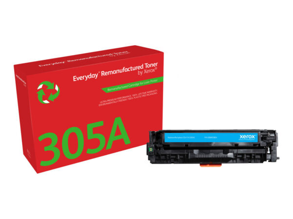 Everyday Toner rigenerato  di Xerox Ciano compatibile con HP 305A (CE411A), Capacità standard