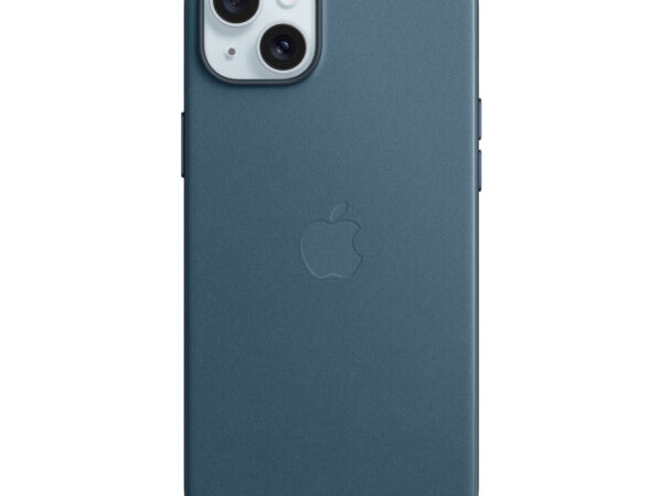 Apple Custodia MagSafe in tessuto Finewoven per iPhone 15 Plus - Blu Pacifico