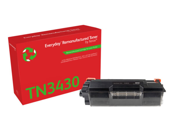 Everyday Toner rigenerato  di Xerox Mono compatibile con Brother TN-3430, Capacità standard