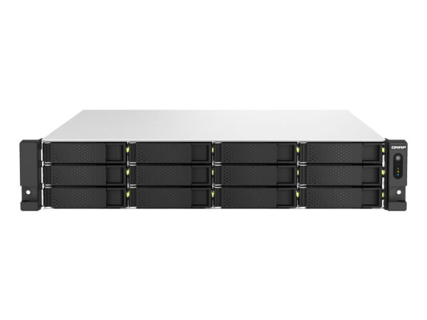 QNAP TS-h1887XU-RP NAS Armadio (2U) Intel Xeon E E-2334 16 GB DDR4 0 TB QuTS hero Nero, Bianco