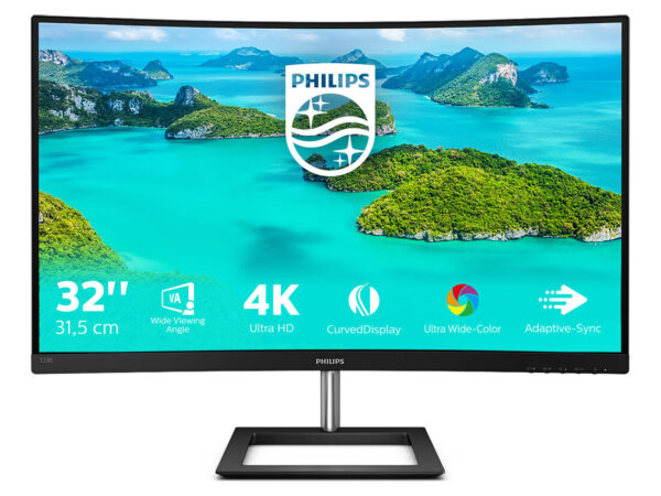 Philips E Line 328E1CA/00 LED display 80 cm (31.5") 3840 x 2160 Pixel 4K Ultra HD LCD Nero