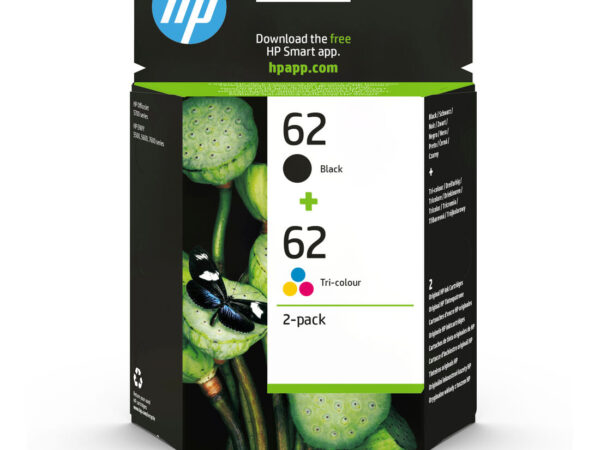HP Confezione da 2 cartucce originali di inchiostro nero/tricromia 62