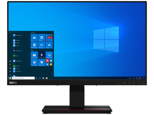 Lenovo ThinkVision T24t-20 LED display 60,5 cm (23.8") 1920 x 1080 Pixel Full HD Touch screen Capacitivo Nero