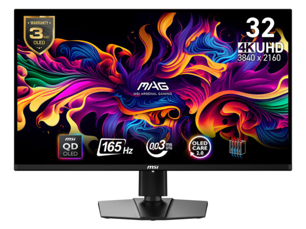 MSI MAG 321UP QD-OLED Monitor PC 80 cm (31.5") 3840 x 2160 Pixel 4K Ultra HD Nero
