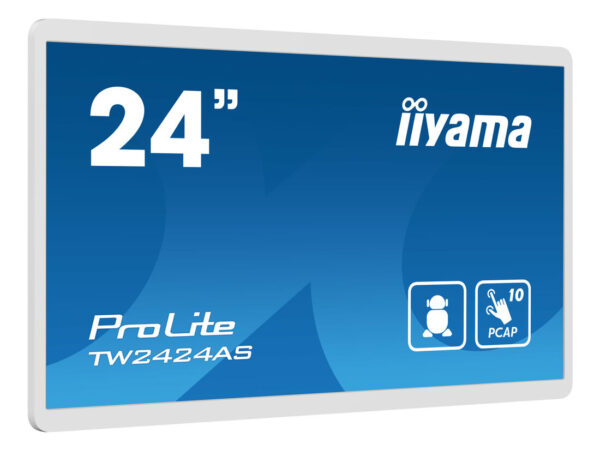 iiyama TW2424AS-W1 visualizzatore di messaggi Pannello piatto per segnaletica digitale 60,5 cm (23.8") Wi-Fi 250 cd/m² 4K Ultra HD Nero Touch screen Processore integrato Android 24/7