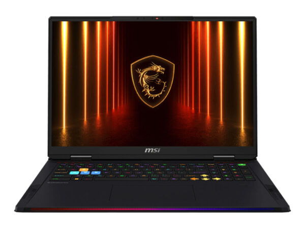MSI Raider 18 HX AI A2XWIG-067IT Intel Core Ultra 9 285HX Computer portatile 45,7 cm (18") UHD+ 64 GB DDR5-SDRAM 4 TB SSD NVIDIA GeForce RTX 5080 Wi-Fi 7 (802.11be) Windows 11 Pro Italiano Nero