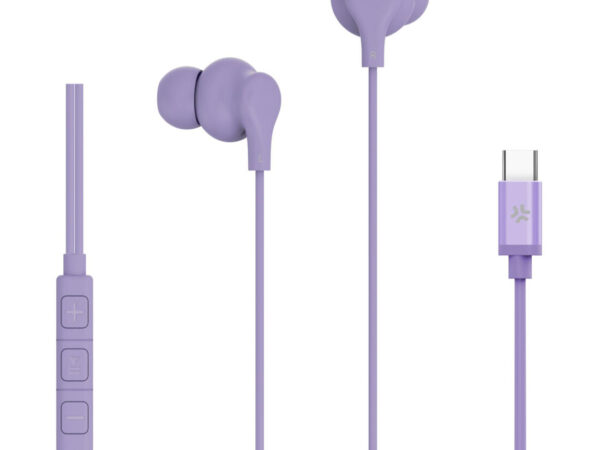 Celly UP1600TYPECVL cuffia e auricolare Cablato In-ear Musica e Chiamate USB tipo-C Viola
