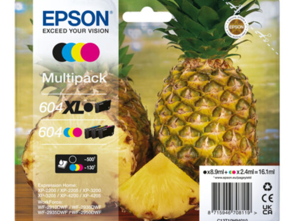 Epson 604XL cartuccia d'inchiostro 4 pz Originale Resa elevata (XL) Nero, Ciano, Magenta, Giallo