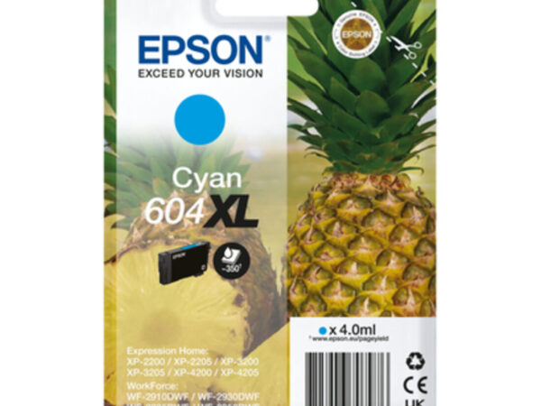 Epson 604XL cartuccia d'inchiostro 1 pz Originale Resa elevata (XL) Ciano