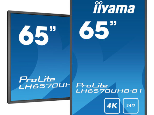 iiyama LH6570UHB-B1 visualizzatore di messaggi Pannello piatto per segnaletica digitale 163,8 cm (64.5") VA 700 cd/m² 4K Ultra HD Nero Processore integrato Android 9.0 24/7