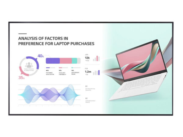 LG 86UH5J-H visualizzatore di messaggi Pannello piatto per segnaletica digitale 2,18 m (86") IPS Wi-Fi 500 cd/m² 4K Ultra HD Nero WebOS 24/7