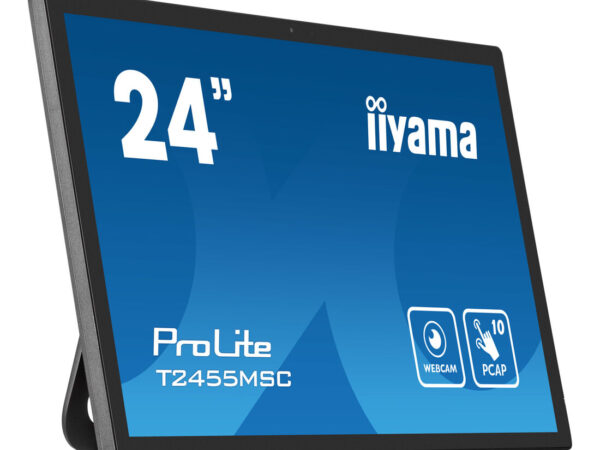 iiyama T2455MSC-B1 visualizzatore di messaggi Pannello piatto per segnaletica digitale 61 cm (24") LED 400 cd/m² Full HD Nero Touch screen