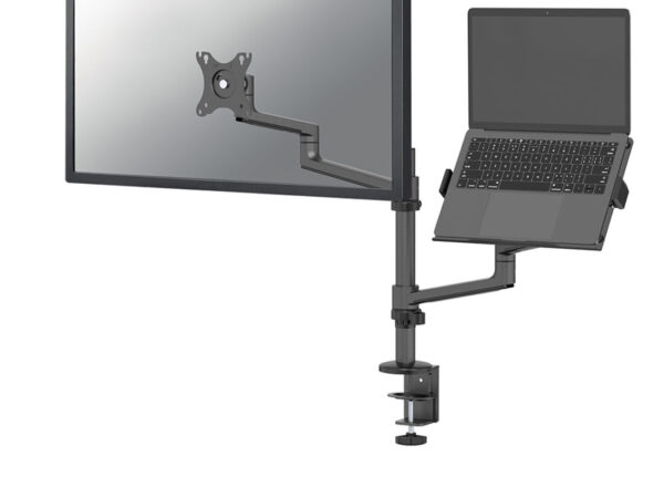 Neomounts DS20-425BL2 Braccio per monitor con supporto per laptop 17-27" - salvaspazio