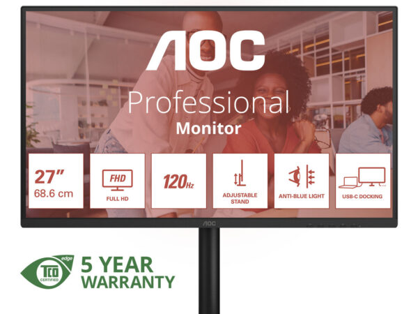 AOC 27E4CV Monitor PC 68,6 cm (27") 1920 x 1080 Pixel Full HD LED Nero