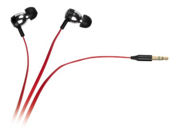 Goobay 62524 cuffia e auricolare Cuffie Cablato In-ear Nero, Rosso, Argento