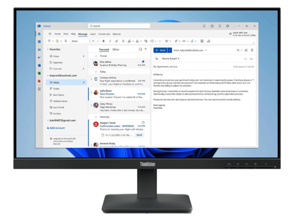 Lenovo ThinkVision S24-4e LED display 60,5 cm (23.8") 1920 x 1080 Pixel Full HD Nero