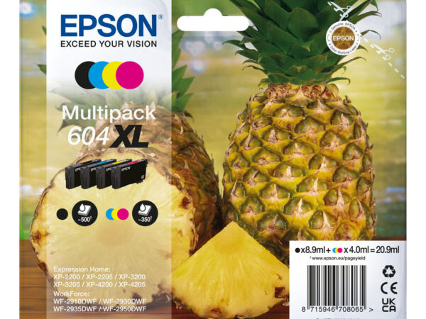 Epson 604XL cartuccia d'inchiostro 4 pz Originale Resa elevata (XL) Nero, Ciano, Magenta, Giallo