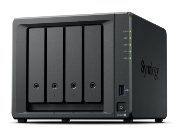 Synology DiskStation DS925+ server NAS e di archiviazione Ryzen Embedded V1500B 4 GB DDR4 0 TB Nero