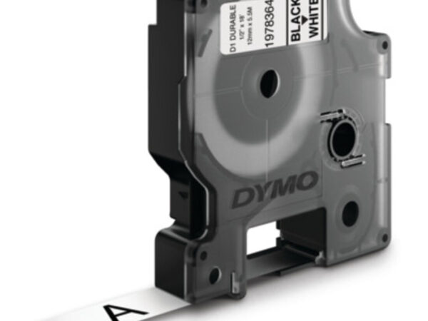 DYMO D1 - Durable Etichette - Nero su bianco - 12mm x 5.5m