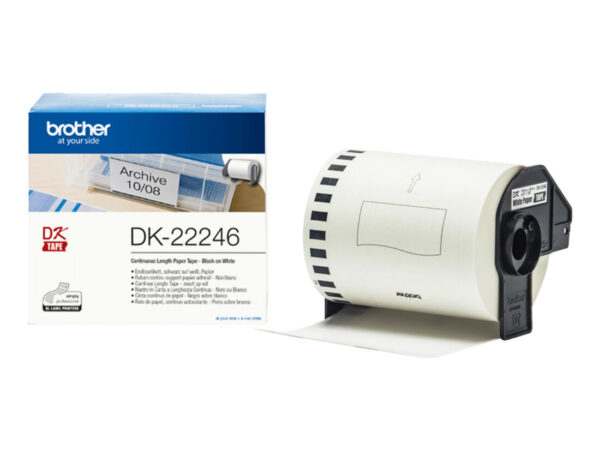 Brother DK-22246 nastro per etichettatrice Nero su bianco