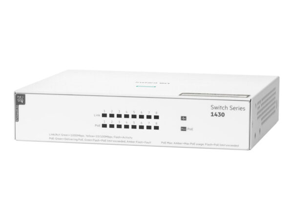 HPE Aruba Networking Networking Instant On Switch 8p Gigabit CL4 PoE 64W 1430