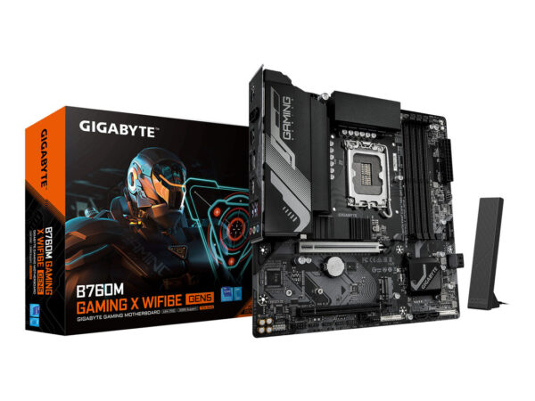 GIGABYTE B760M GAMING X WIFI6E GEN5 Scheda Madre - Supporta processori Intel Core di 14a generazione, VRM a 8+1+1 fasi, fino a 5600 MHz DDR5, 2 x M.2 PCIe 4.0, Wi-Fi 6E, LAN 2.5 GbE, USB 3.2 Gen 1