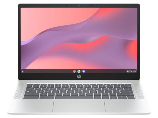 HP Chromebook 14a-nf0008nl Intel N N100 35,6 cm (14") HD 4 GB LPDDR5-SDRAM 64 GB eMMC Wi-Fi 6E (802.11ax) ChromeOS Grigio