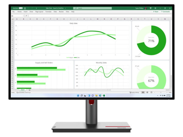 Lenovo ThinkVision P27q-30 LED display 68,6 cm (27") 2560 x 1440 Pixel Quad HD Nero