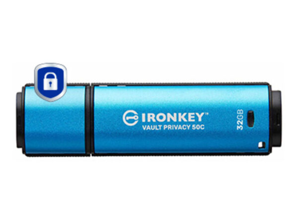 Kingston Technology IronKey 32GB USB-C Vault Privacy 50C crittografia AES-256, FIPS 197