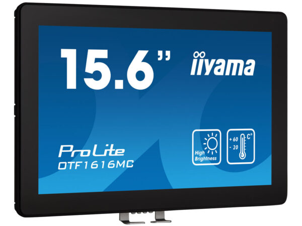 iiyama OTF1616MC-B1 visualizzatore di messaggi Pannello piatto per segnaletica digitale 39,6 cm (15.6") LCD 1100 cd/m² Full HD Nero Touch screen
